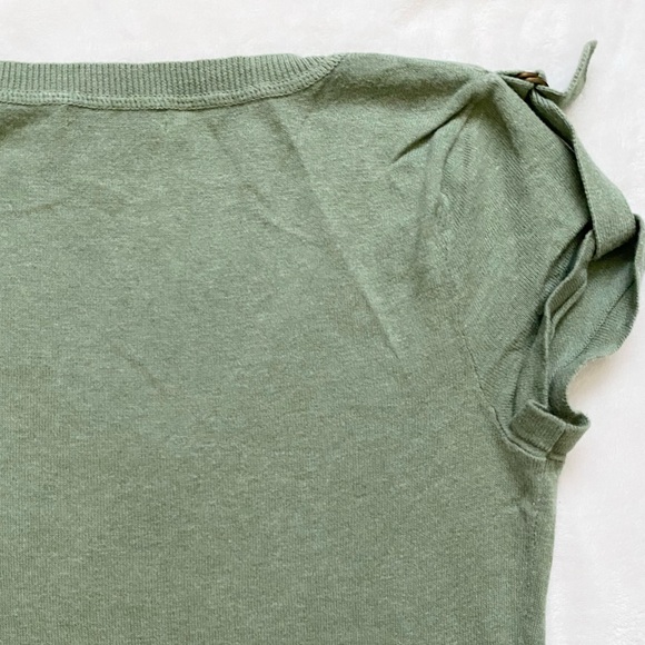 ⭐️ GAP Green Short Sleeve V-neck Sweater XS - Picture 9 of 13